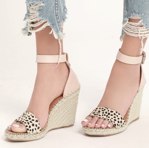 Dolce Vita | Noor leopard & pink wedge sandals - Picture 2 of 6